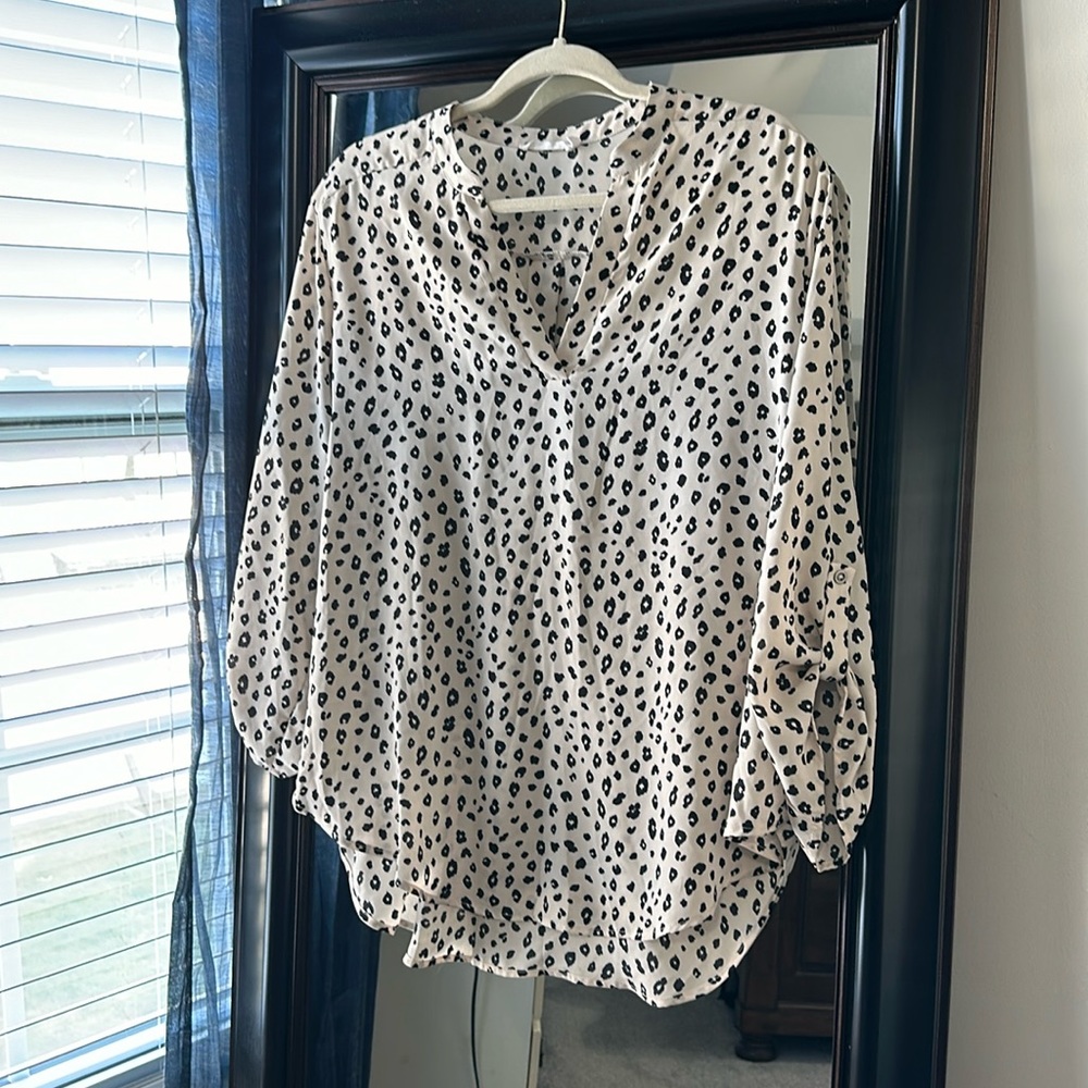 Lush cheetah leopard print blouse XXL 2x